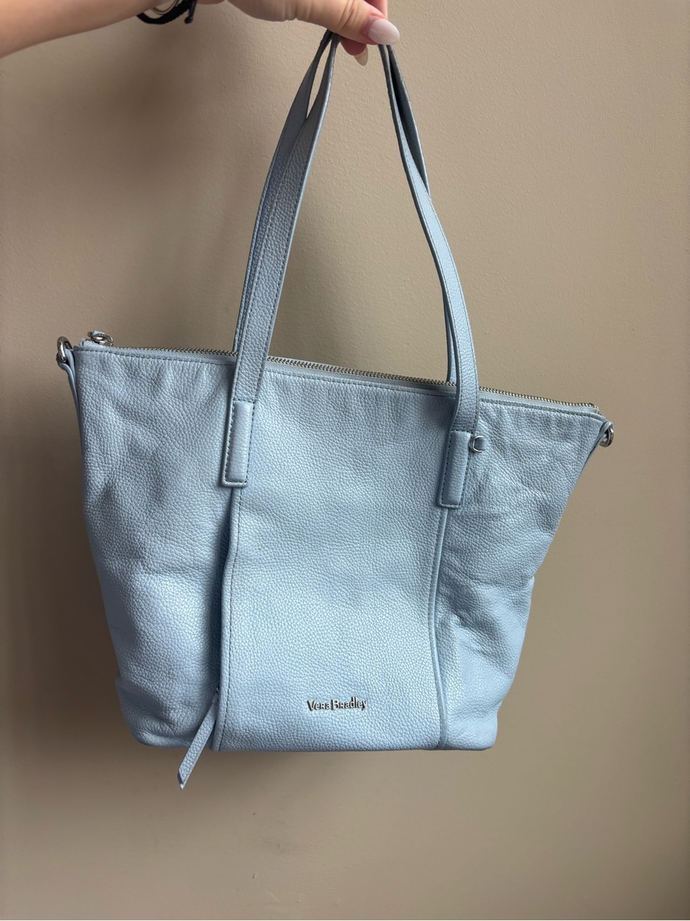 Vera Bradley Sky Blue Leather Tote
